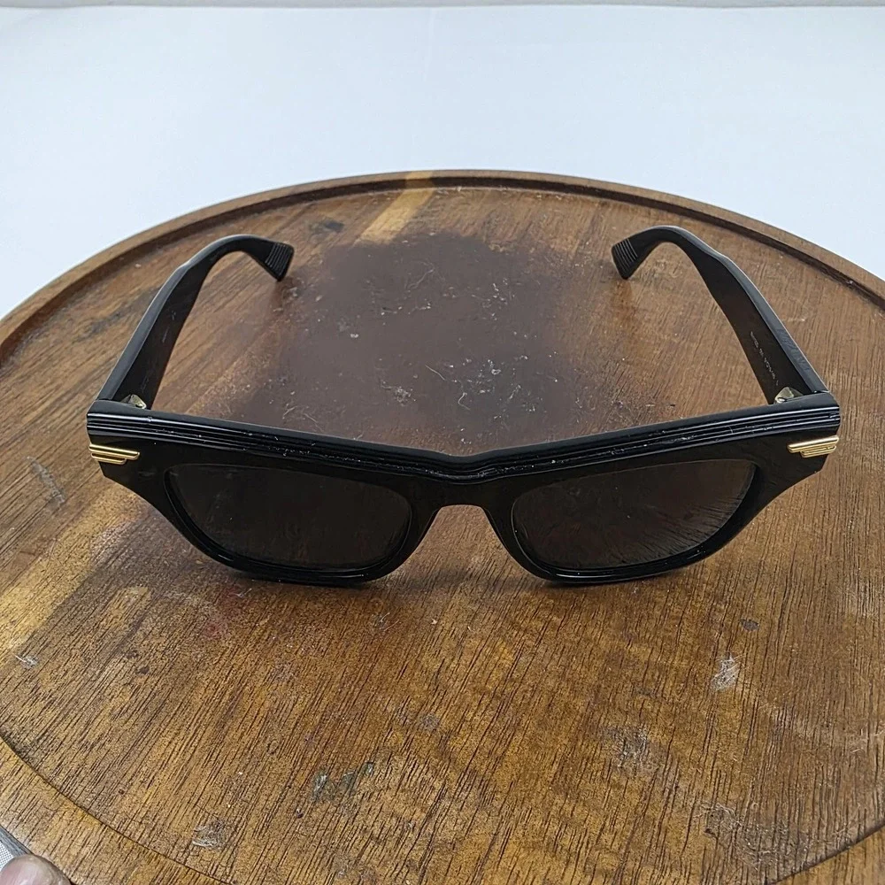 Bottega Veneta BV1122S Sunglasses Mens 51-19-145 Black Tinted Square Italy